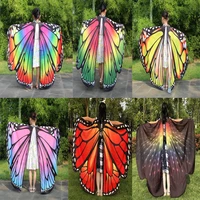 hot sale multicolor butterfly wings for kids child shawl fairy dance costume accessories girls butterfly cape costume wings
