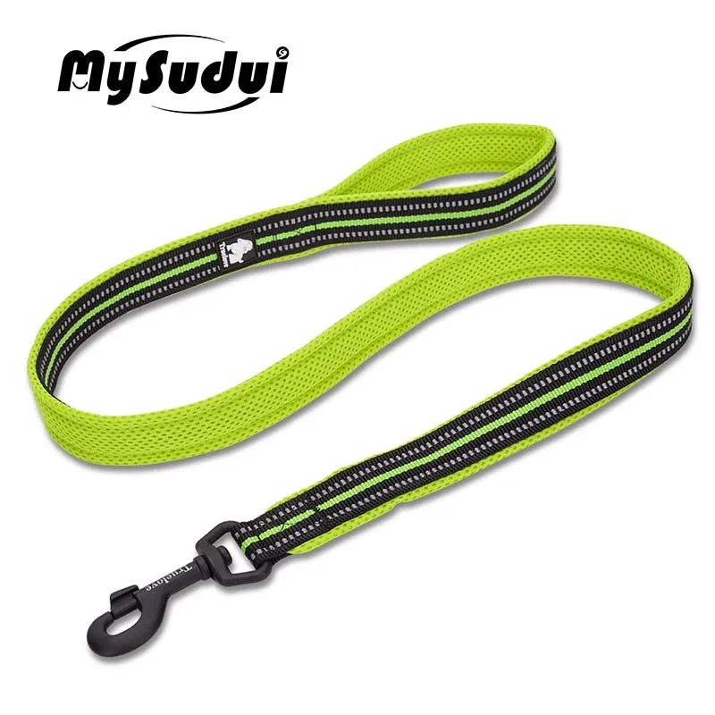 yellow MySudui Truelove, мягкая сетка, нейлоновый поводок для собак, светоотражающий нейлоновый поводок для прогулок, дрессировки собак, поводок для бега, поводок для собак домашних животных, 110 см, Прямая поставка - Цвет: yellow