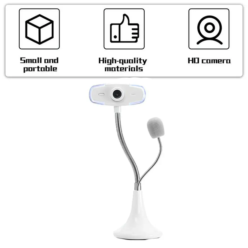 

HD 480P Webcam Computer PC Web Cameras With Microphone For Live Broadcast Video Calling Conference Work Teaching