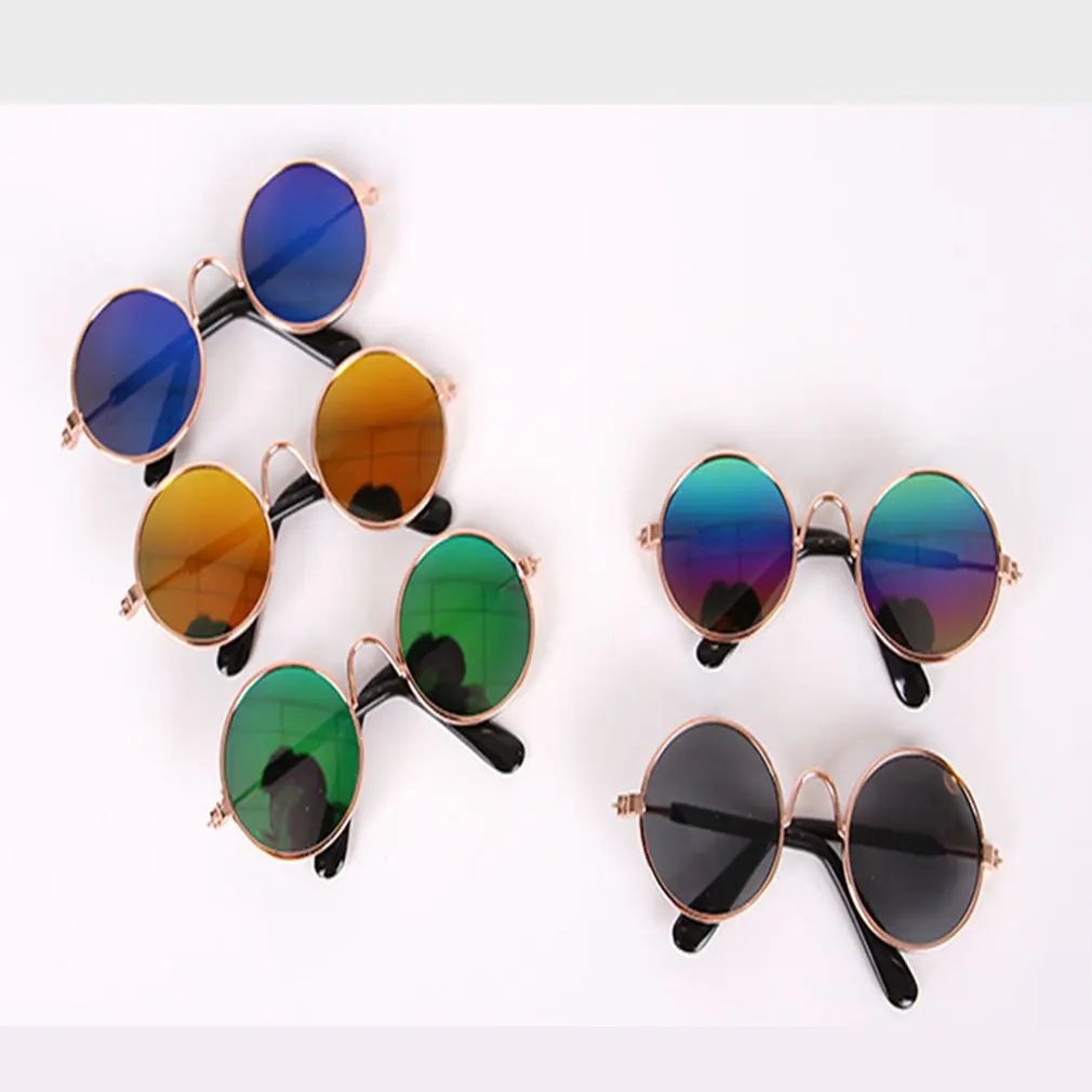 

Fashionable Pets Cats Metal Frame Sunglasses Windproof Pets Eye Wear UV Protect Sun-resistant Cats Sunglasses Accessories