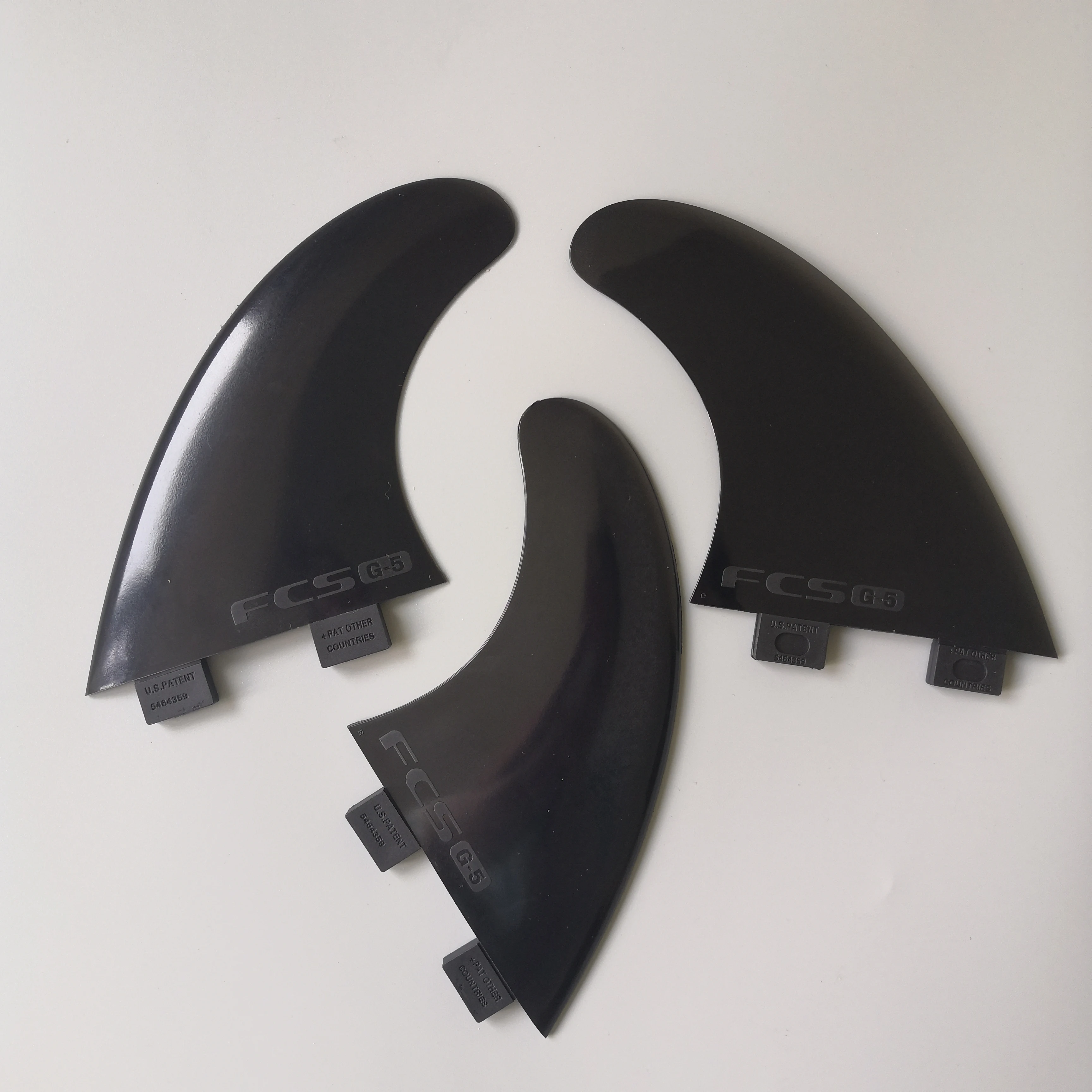 

High quality plastic Nylon+fiberglass black FSS surf fins G5 size surf board fins