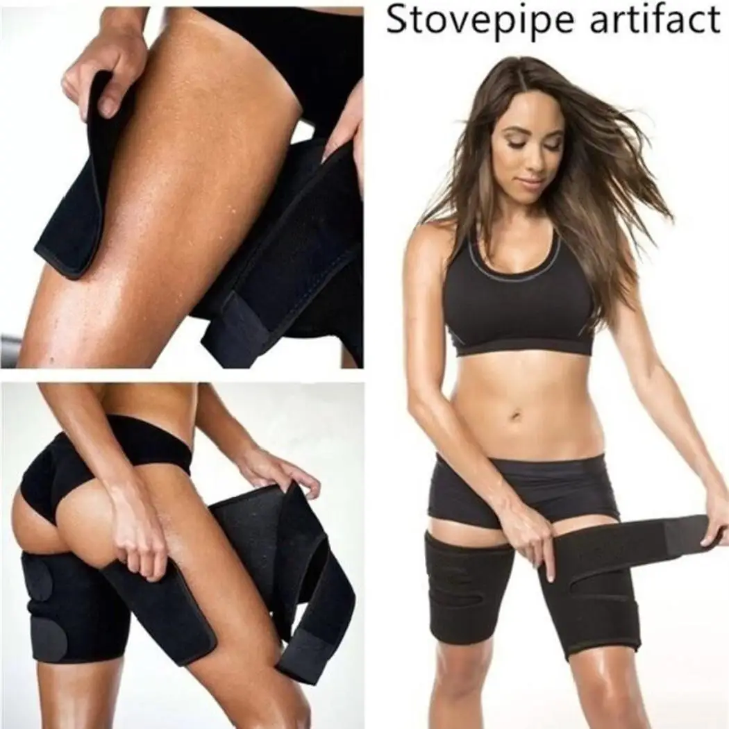 Женщины Мужчины Спорт бегущие ноги Shaper коробка упаковки Opp мешок ремень черный