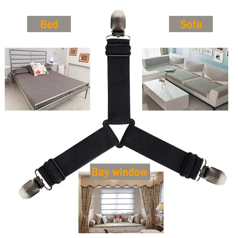 4шт / комплект простыня клип ремень застежка матрас эластичный нескользящий