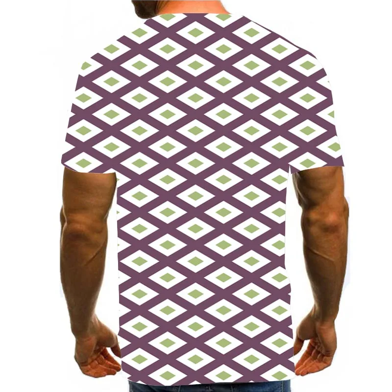 

Men's Geometry T Shirts Summer 3D Print Shirt Top Cube Graphic Tees