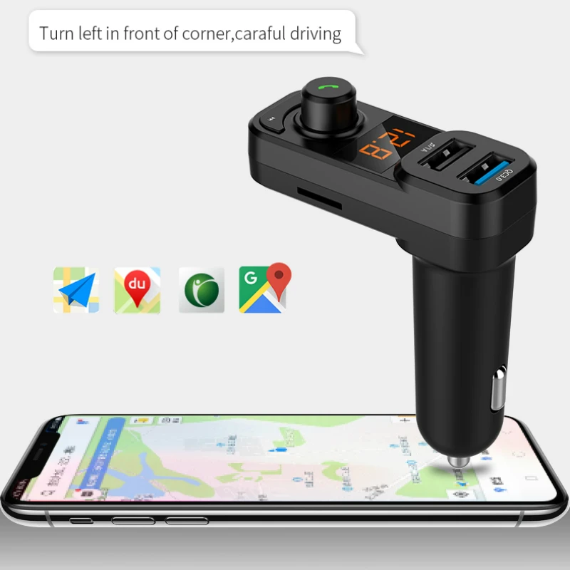 KORSEED автомобильный Bluetooth комплект для телефона Handsfree беспроводной Carkit QC3.0 быстрое