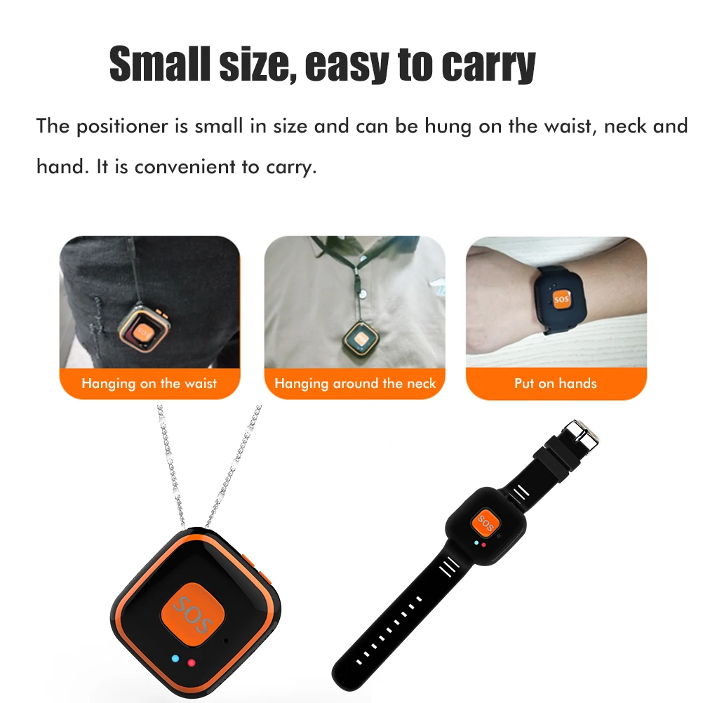 

Personal Tracking Device Smart GPS Tracker Anti-lost Personal Locator Rescuer Pendants for Gaffer Kids