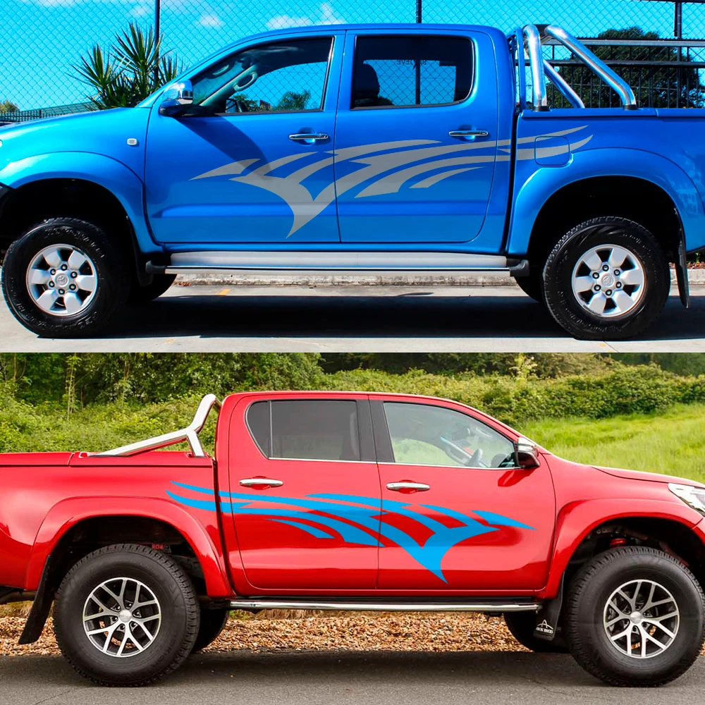 Наклейки на дверь пикапа для Toyota Hilux Tacoma Ford F150 Chevrolet Silverado Nissan Navara Isuzu D-Max наклейки