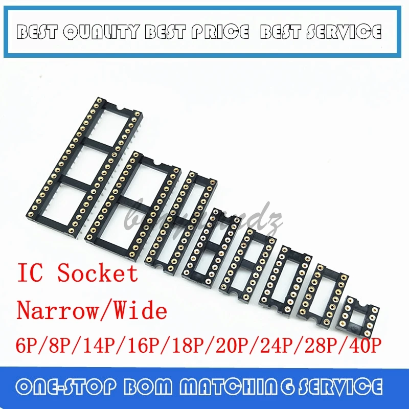 5 шт. круглое отверстие IC разъем DIP на возраст 6 8 14 16 18 20 24 28 40 контактный розетки DIP6