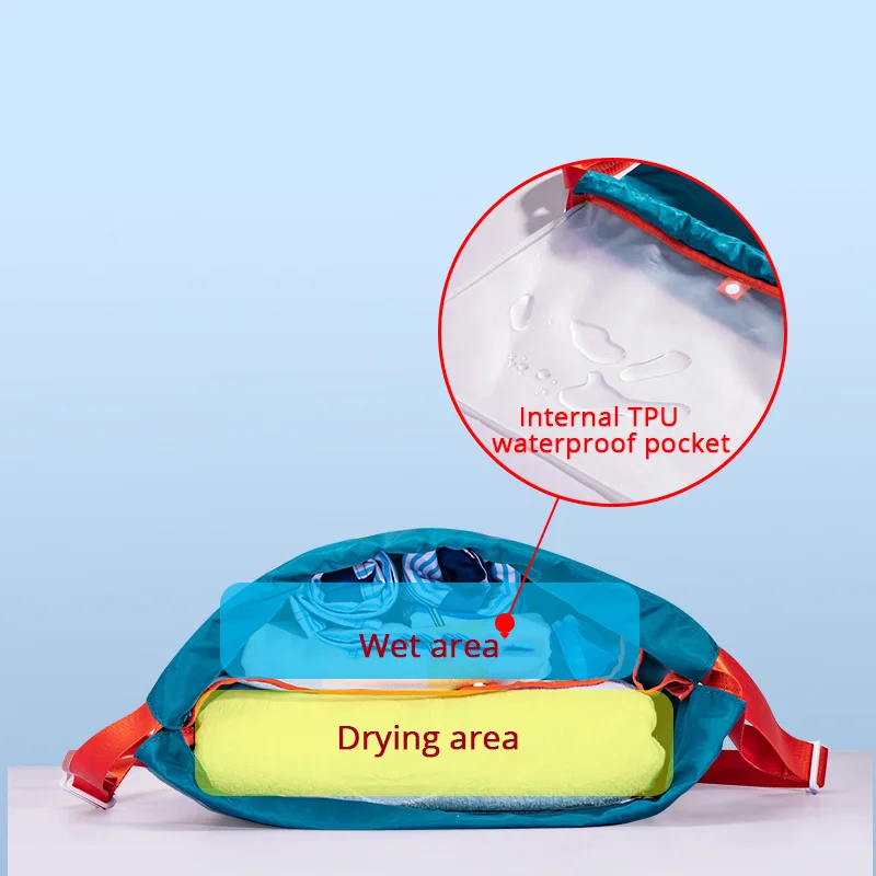 Sunveno сумка для купания Влажная/сухая Детская полиэтиленовый рюкзак на