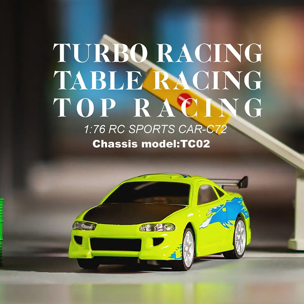 Coche de carreras Turbo 1:76 C71 C72 C73, Mini coche deportivo RC, edici&oacute;n limitada y edici&oacute;n cl&aacute;sica, Kit RTR proporcional, Juguetes-0