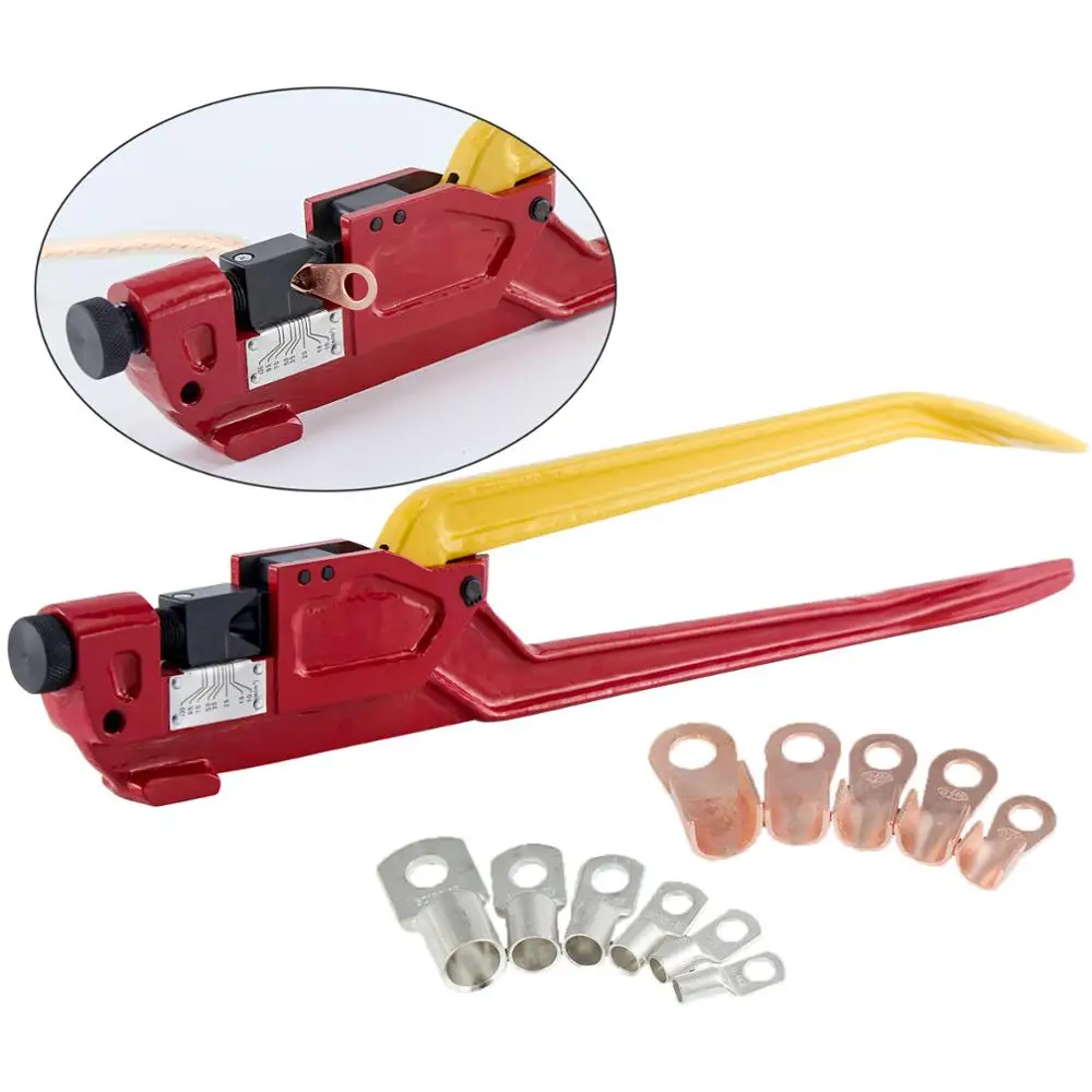 Инструмент для обжима кабеля 10-120 мм2 электрический клеммный кабель без вмятин