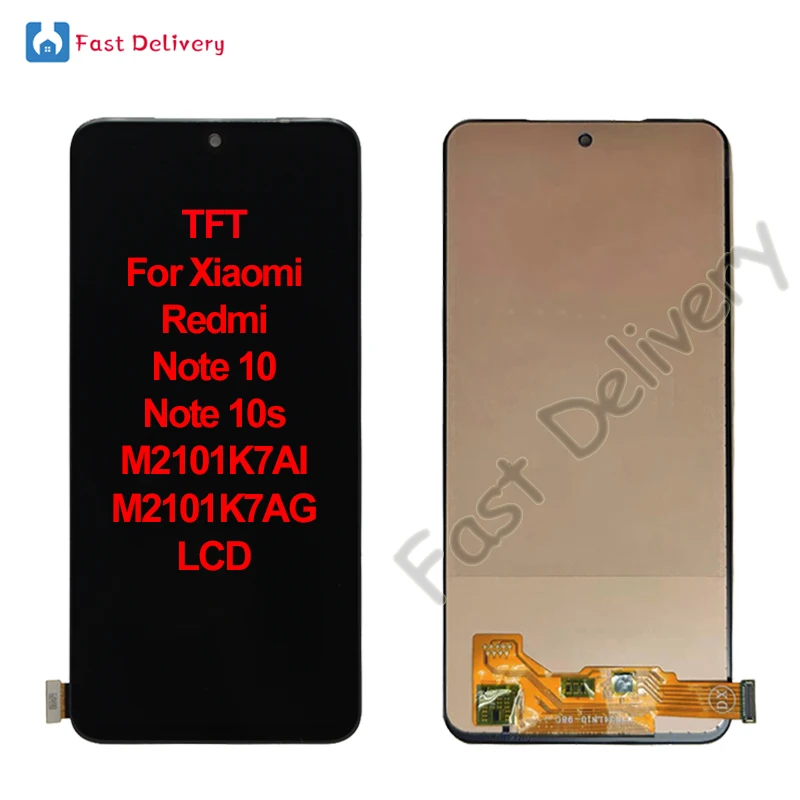 ЖК-дисплей TFT для Xiaomi Redmi Note 10 10s M2101K7AI M2101K7AG сенсорная панель дигитайзер в сборе