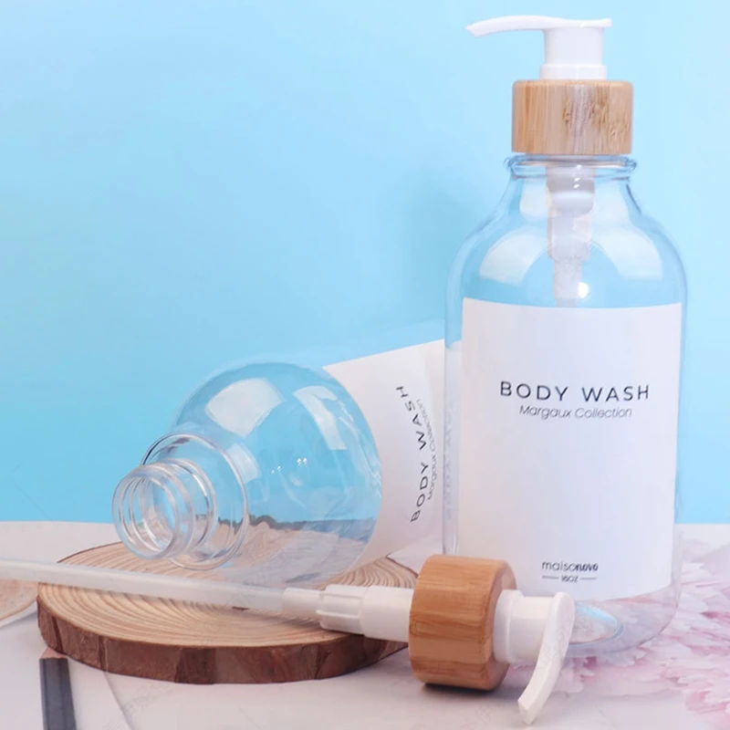 2 шт. шампунь бутылки насоса распределителя 500 мл прозрачные пустые многоразового