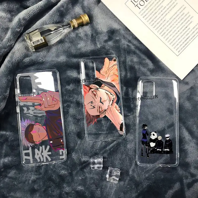 

Jujutsu Kaisen Satoru Gojo Anime Phone Case For Samsung S30 S21 S20 Fe Note 20 Ultra S10 S9 S8 Plus S7 S10e Transparent Cover
