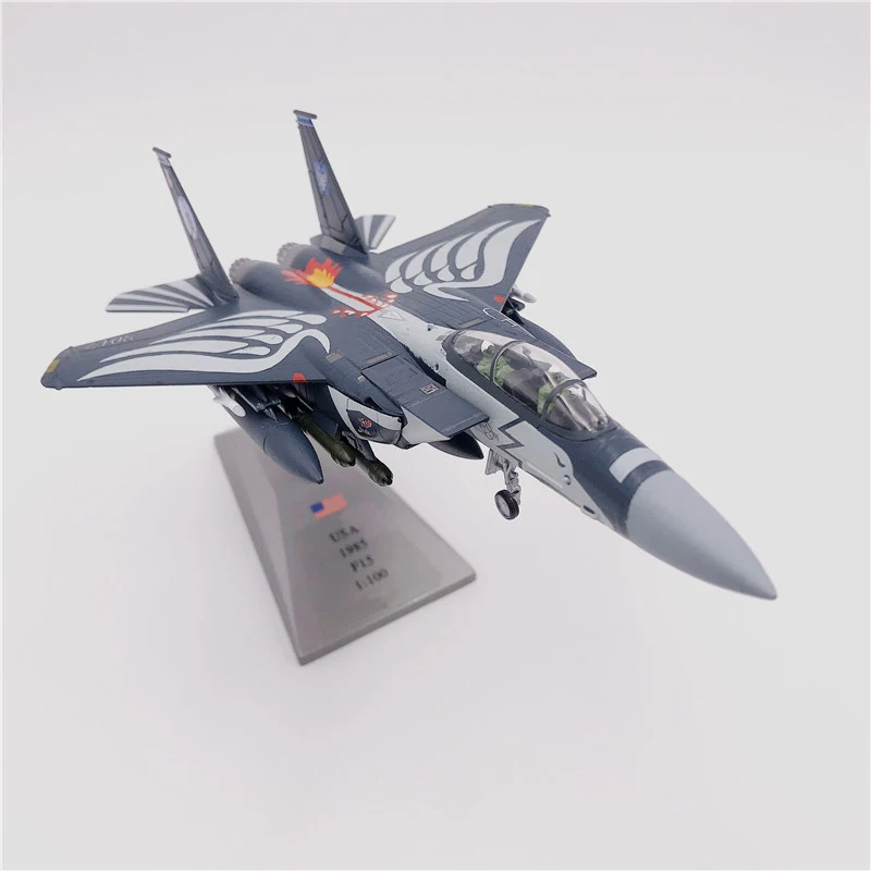 

Diecast 1/100 Scale Military Model Toy F-15E Strike Eagle Mudhen Fighter USA Army Air Force Metal Plane Model Toy Gifts Display