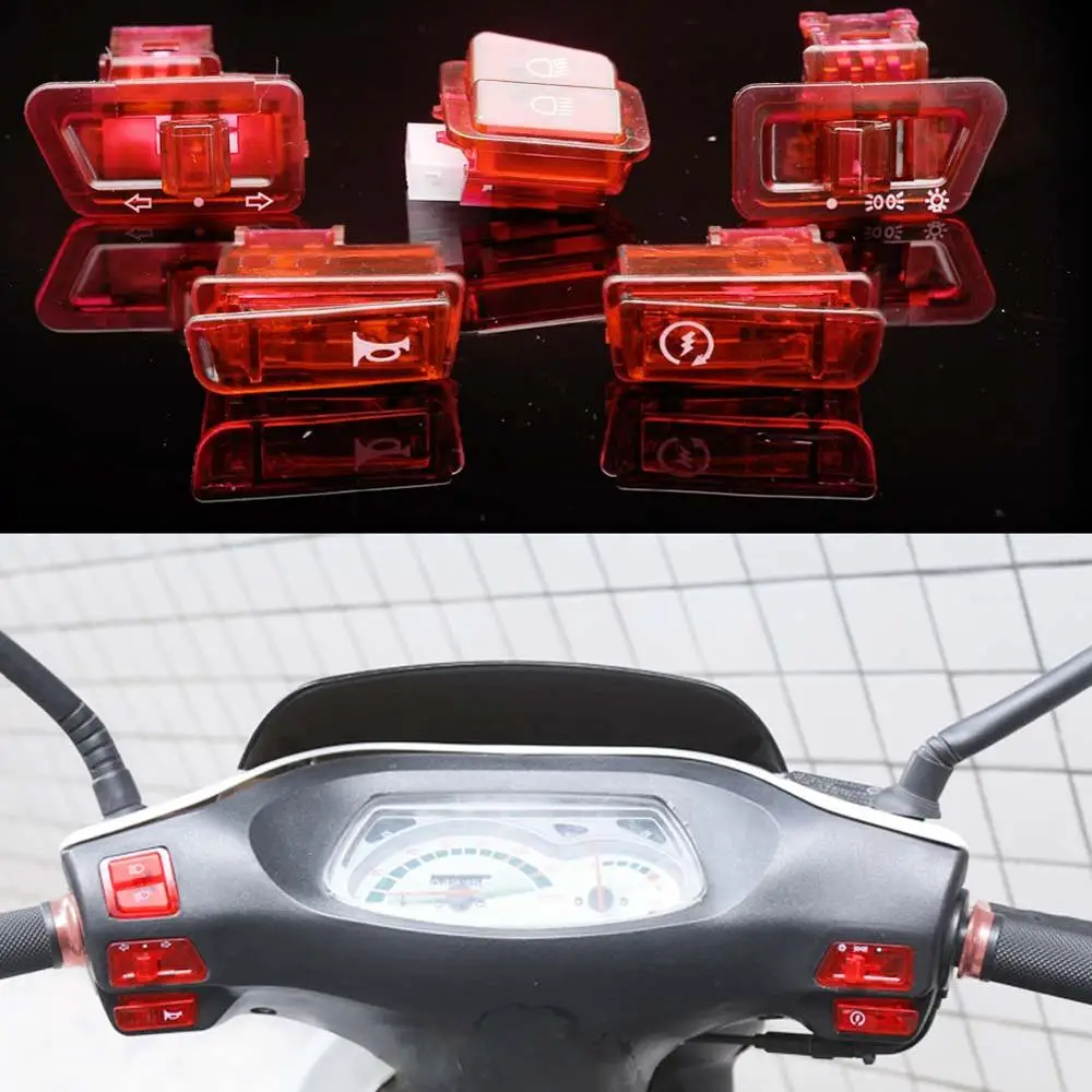 6 цветов GY6 переключатели 50cc 125cc 150cc мопед скутер головной светильник с роговым