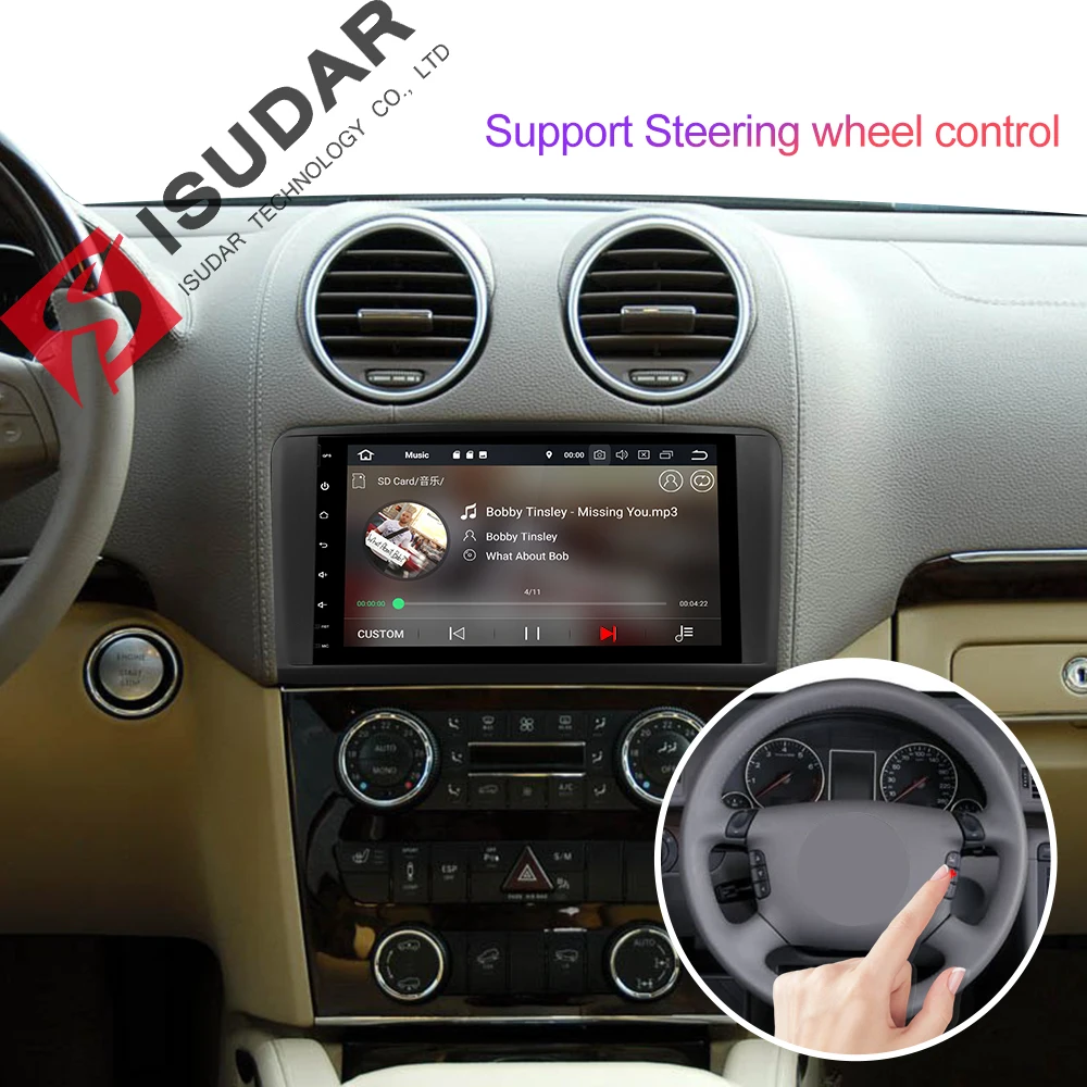 Isudar автомобильный мультимедийный плеер gps два Din Android 8 1 Automotivo для Mercedes/Benz/класс GL ML