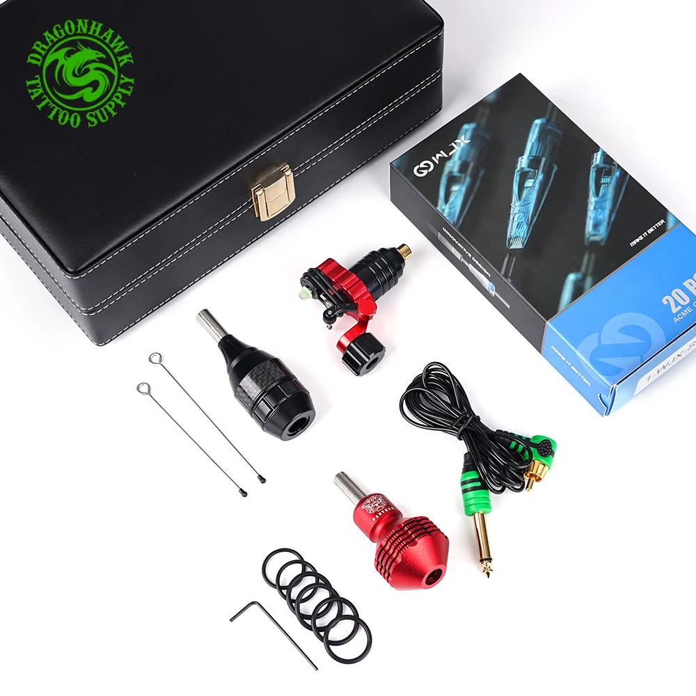 

Dragonhawk ремень с регулируемым ходом высокоскоростной прямой DriveTattoo мотор RCA интерфейс с картриджем две ручки кожаная коробка комплект