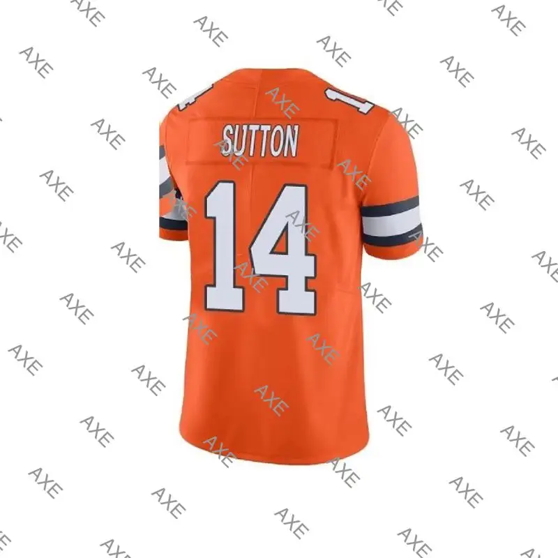 

Customized Embroidery Letters American Football Jersey Denver Courtland Sutton Orange Navy Blue Men's Limited LegendJersey