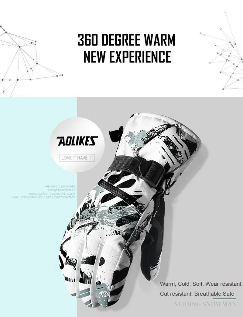 

CoolFit Men Women Ski Gloves Ultralight Waterproof Winter Warm Gloves Snowboard Gloves Motorcycle Riding Snow waterproof gloves