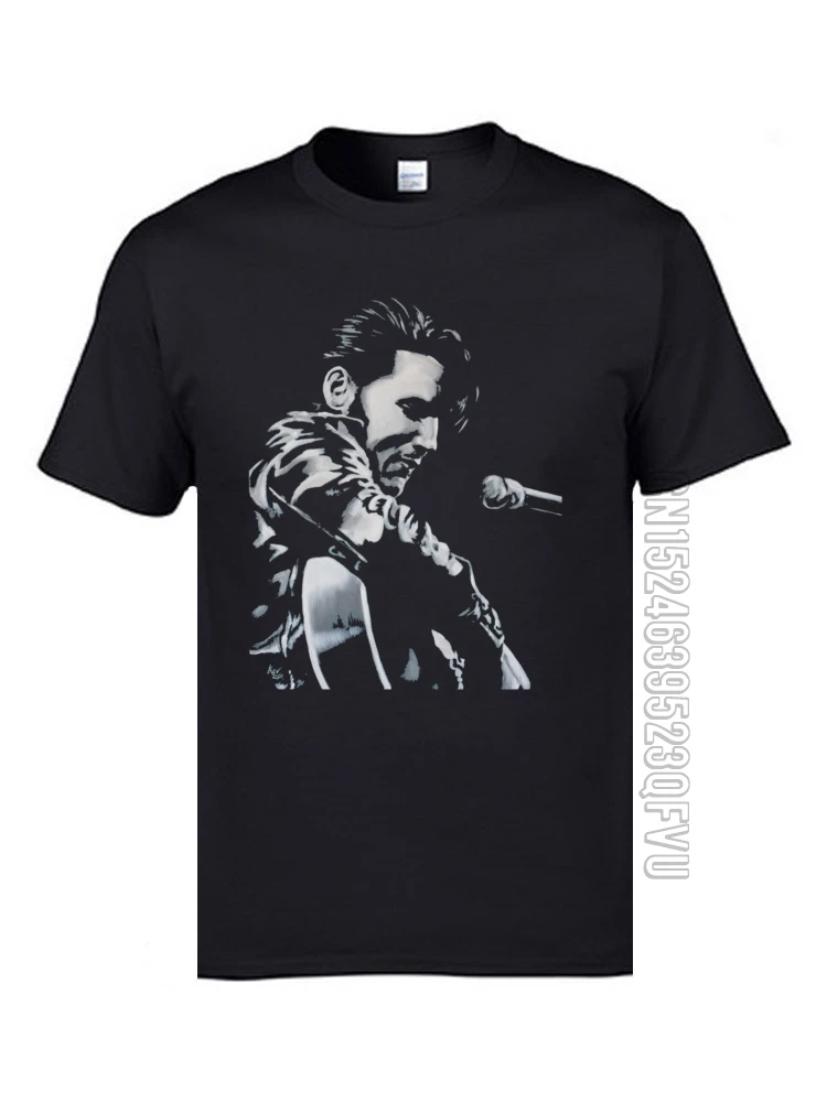 Футболки с рисунком Elvis Presley синие Гавайские классические футболки мужские в