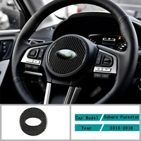 carbon fiber car accessories interior steering wheel protective decoration cover trim stickers for subaru forester 2016 2018