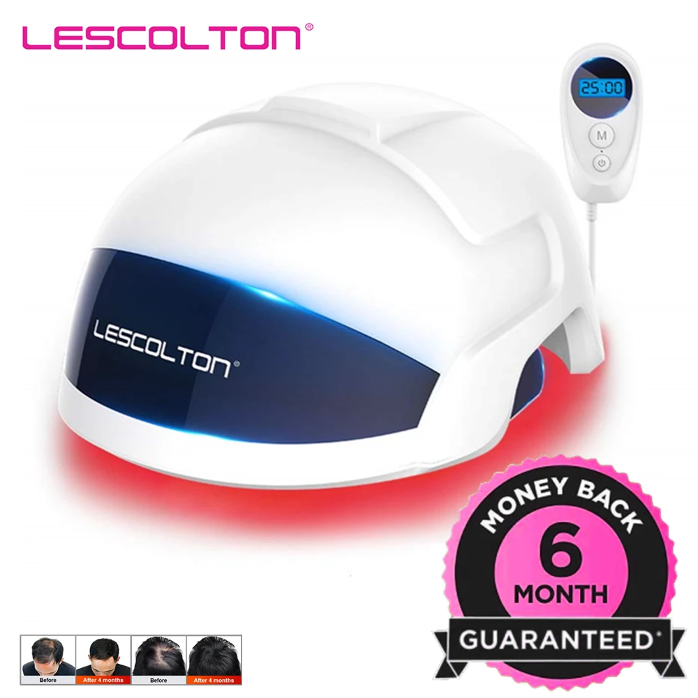 Lescolton Hair Growth Helmet Laser Cap LED Red Light Helmet Hair Growth Hat Hair Loss Treatment Device Hair Restore Product