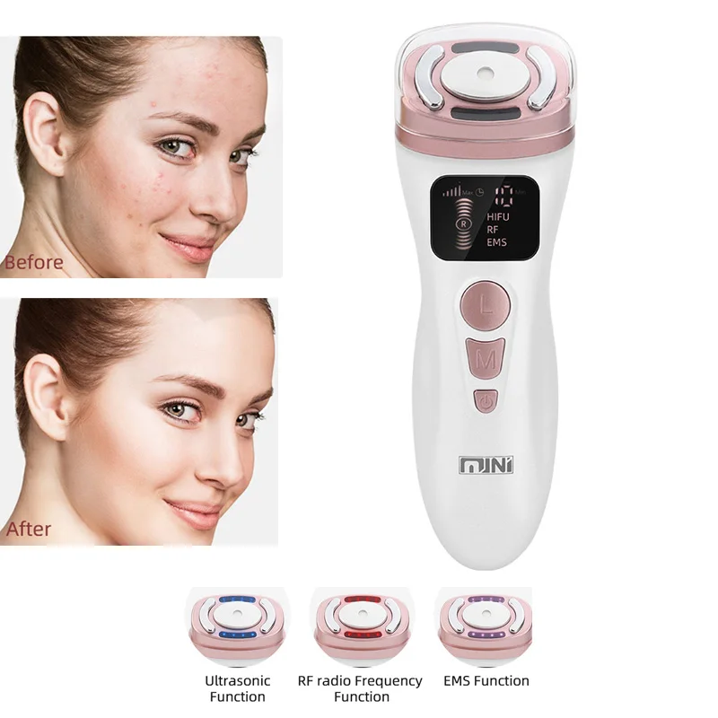 

HIFU Ultrasonic Machine Facial Radio Frequency EMS Skin Lift Tightening Beauty Massager Skin Rejuvenation Anti-wrinkle Device