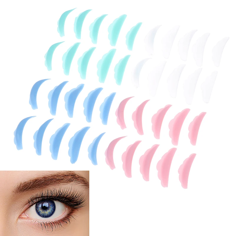 

5 Pairs Silicone Eyelash Perm Pad Colorful Recycling Lashes Rods Shield Lifting 3D Eyelash Curler Accessories Applicator Tools