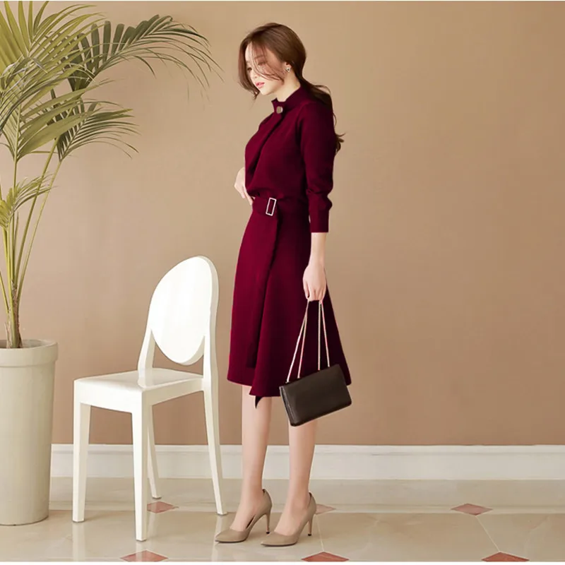 Женское деловое платье с коротким рукавом | Женская одежда