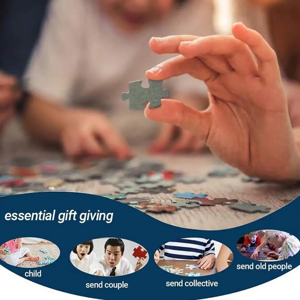 

1000 Pieces Jigsaw Puzzles Bookshelf Cat Puzzles DIY ssembling Decompression Toy For Adults Children Paper Puzzles Educational