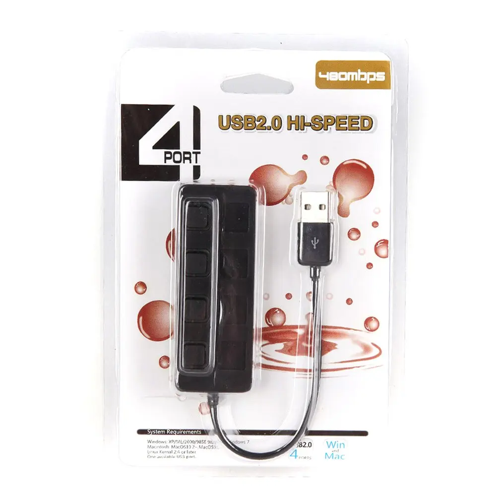 Классический USB 2 0 компьютер сплиттер с металлической кнопкой независимый