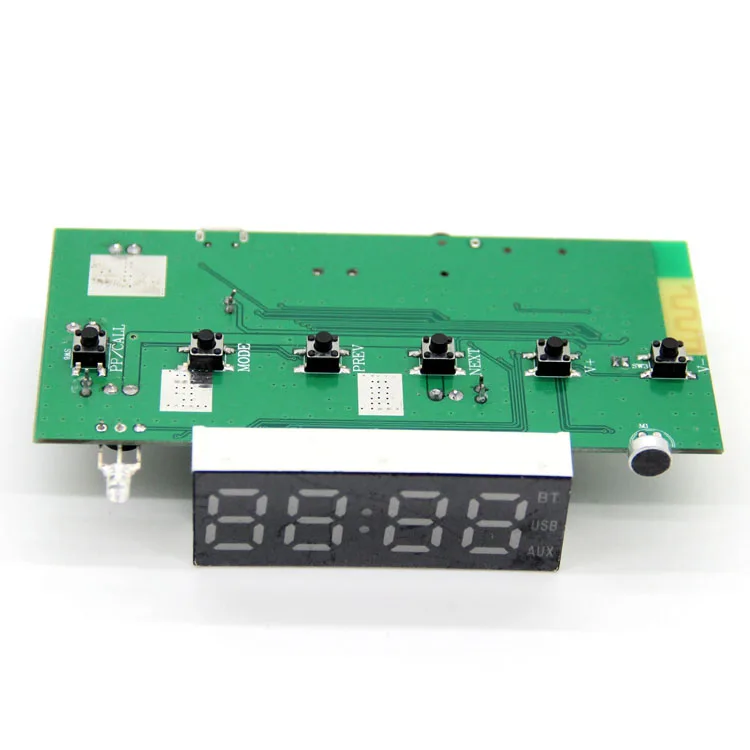 Плата усилителя мощности Bluetooth usb-накопитель TF-карта воспроизведение часы экран