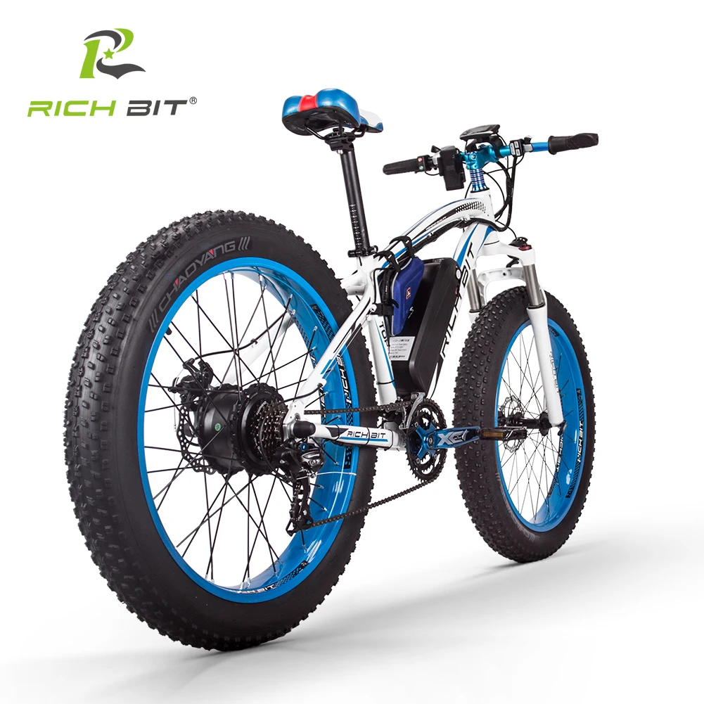Preise RichBit Neue Super Ebike Leistungsstarke Elektrische Schnee Bike 21 Geschwindigkeit Ebike 48V 1000W Elektrische Fett Reifen Bike Mit 17AH Lithium-Batterie