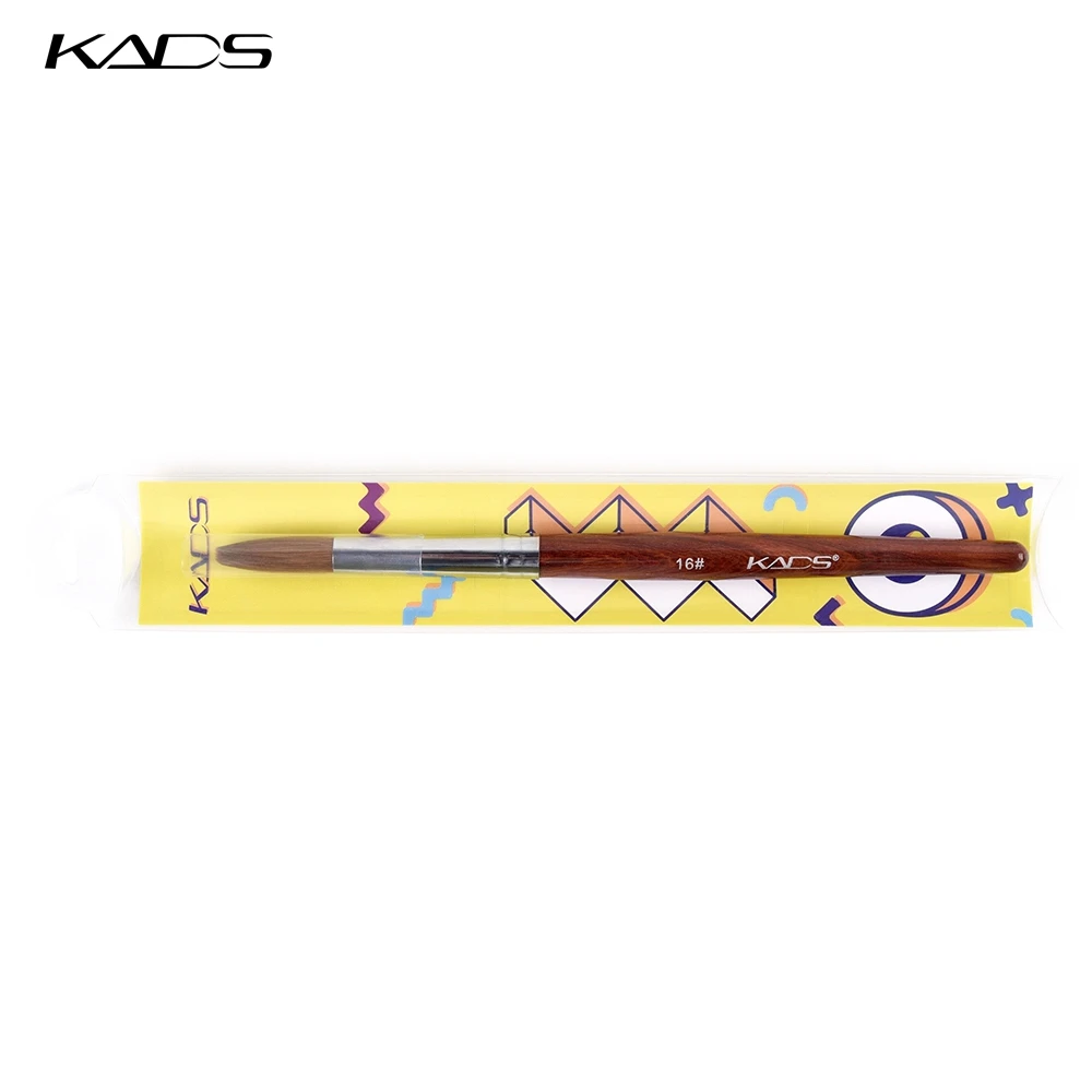KADS 16 # искусственная полигелевая щетка ОБЖИМНАЯ головка красная деревянная ручка