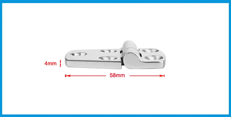 58mm BSET MATEL сверхмощный SS316 Лодка Караван RV палубный ящик шкафа заподлицо дверная планка судовая петля лодка шарнир Стыковая петля оборудование - Цвет: 58mm