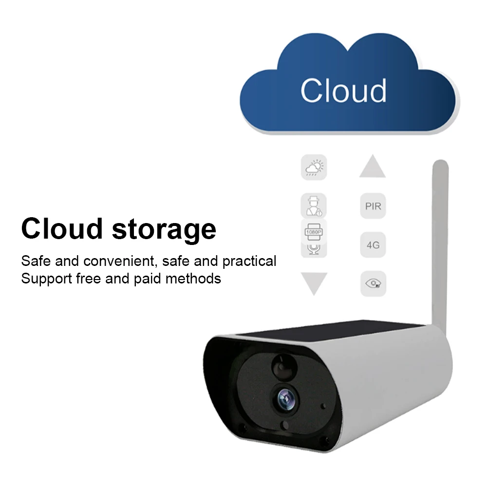 

Rechargeable Solar Camera Wifi APP Control Surveillance Waterproof 1080P Wireless Anti Thief Photography With battery