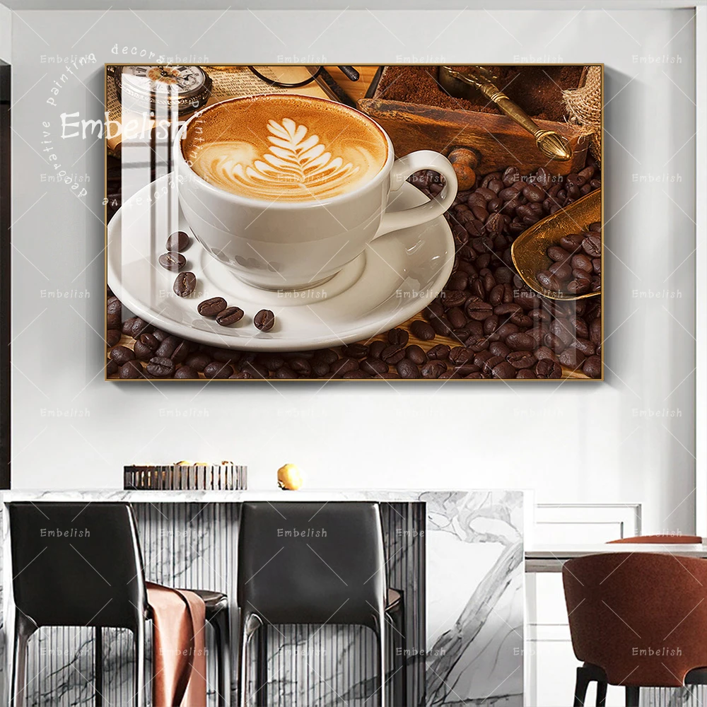 

1 Pieces Kitchen Restaurant Decor Modular Pictures For Living Room HD Print Coffee Wall Art Posters Home Decor Pictures