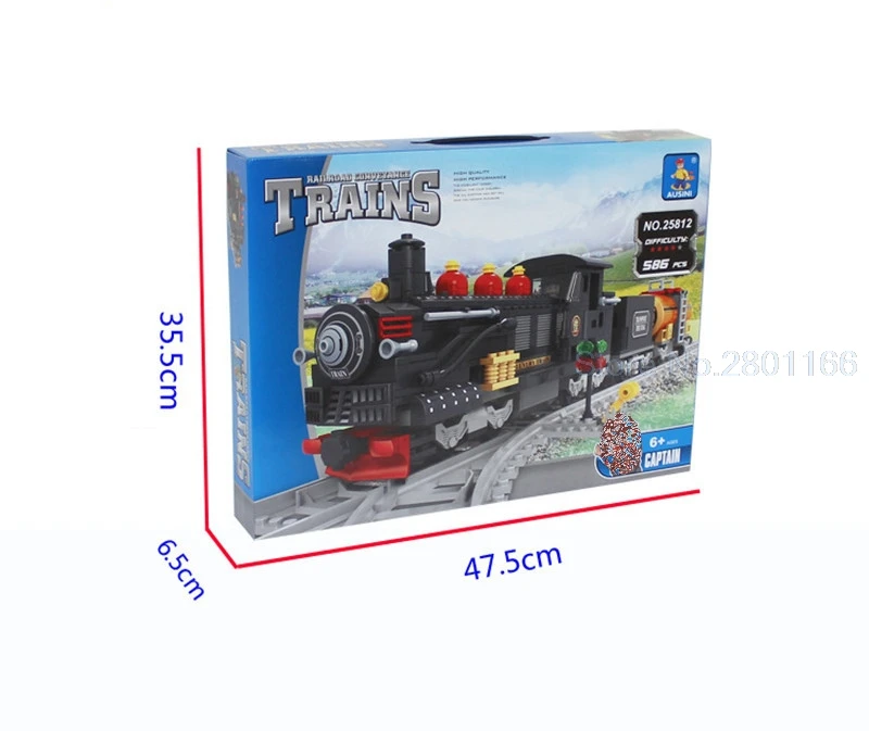 

25812 Steam Train Retro Trains 3D Model Kits Building Blocks 586pcs Bricks Toy Gifts For Chritmas Technicalal birthday Toys