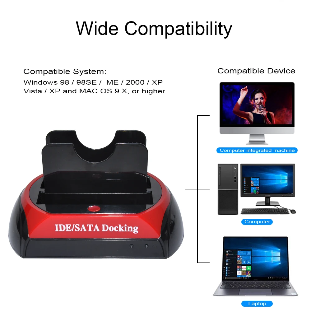 Корпус для жесткого диска DeepFox USB 3 5/Type C на SATA 2 0 дюйма поддержка ТБ | Компьютеры и