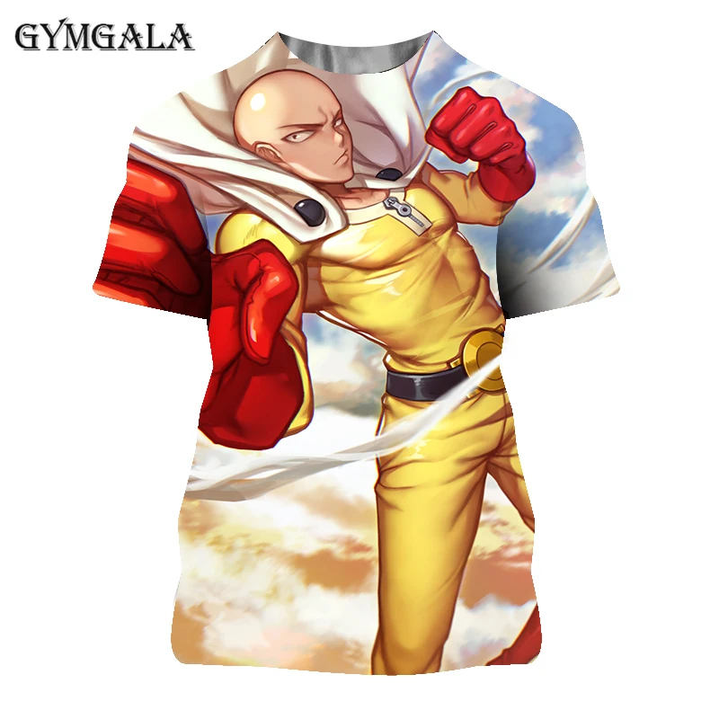 

2021 Summer New Men Women T-Shirt 3D Print Cute Anime One Punch Man Sweatshirt Fashion Unisex Short Sleeve Top Pullover