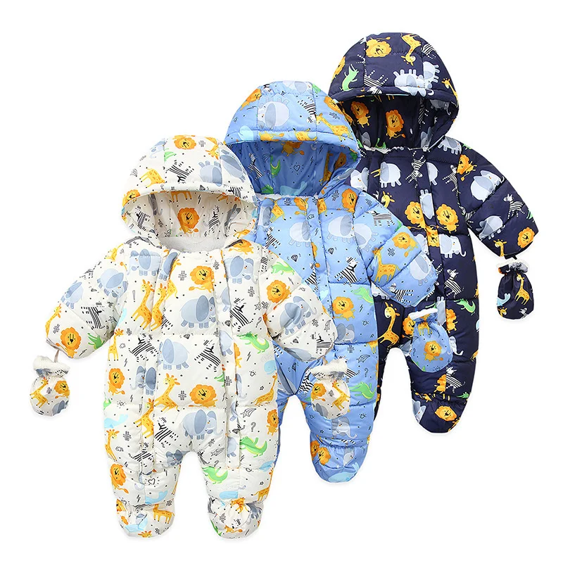

Autumn Cotton Clothes Baby Boys Girls Romper Winter Jumpsuit Kids Warm Clothing Children's Hooded Jacket Newborns Cartton Coat