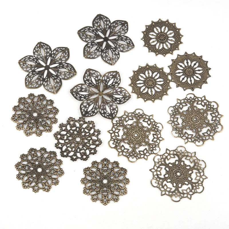 DoreenBeads 20/30/50 шт Ретро Разъемы античный бронзовый цветок Обертывания инструменты