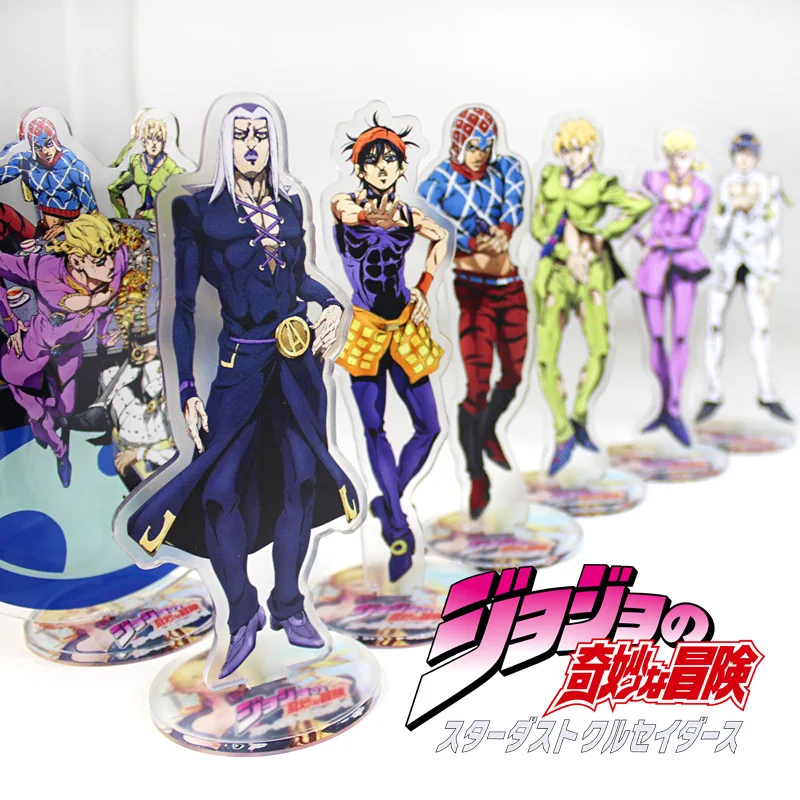 

Anime Figure Jojo Bizarre Adventure Cosplay Acrylic Stand Model Plate Desk Decor Standing Sign Fans Collection Prop Xmas Gift