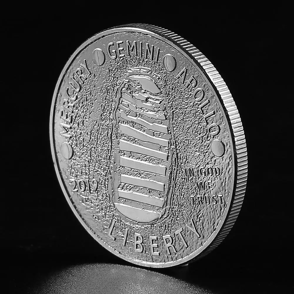 Новая памятная Серебряная монета Аполлон 11 на 50 летний юбилей США памятные