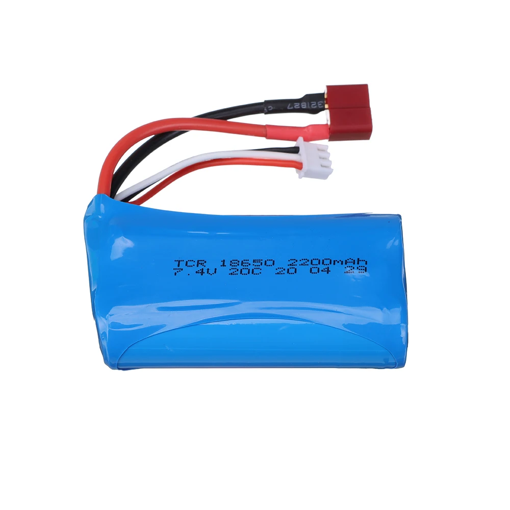 Литий-Полимерный Аккумулятор 7 4 В 2200 мАч 18650 20C 2S для Q46 Wltoys 10428 12428 12429 12423 детали