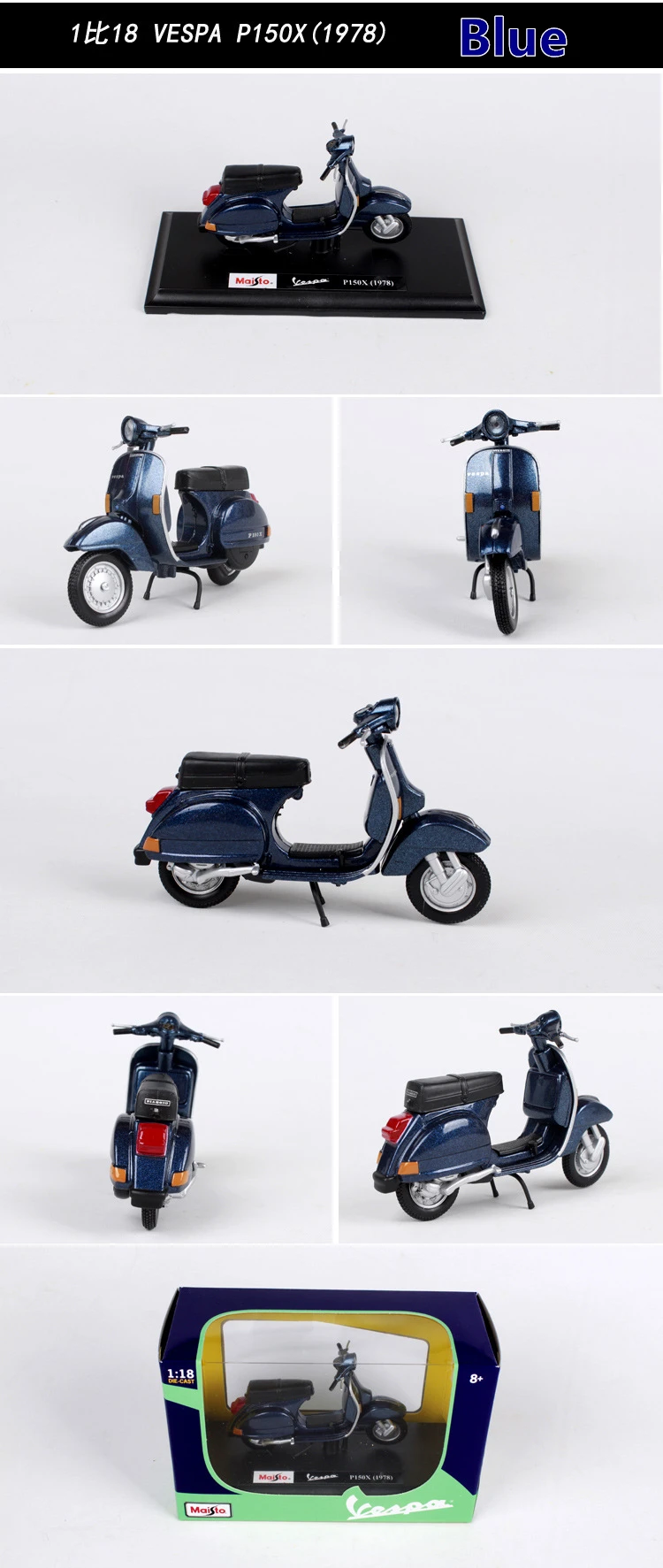 Maisto 1:18 12 стилей Piaggio скутер сплав модель Vespa Мотоцикл Vespa модель Римский праздник коллекционные подарки