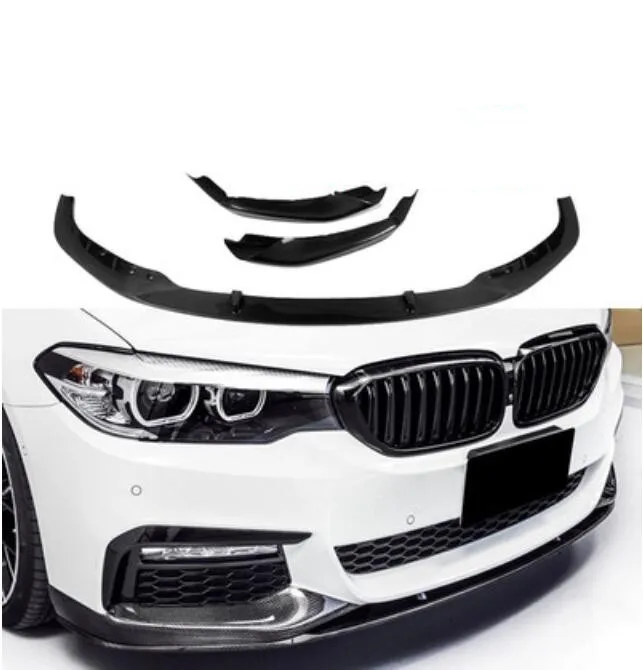 Реальные углеродного волокна удлинитель переднего бампера диффузор спойлер