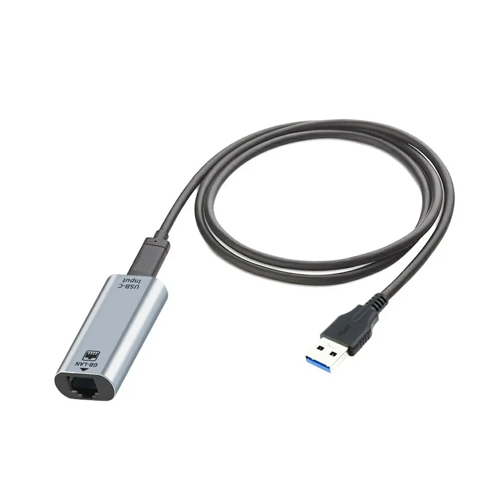 

USB Ethernet-адаптер, USB Type C сетевая карта до 1000 Мбит/с Ethernet для MacBook Pro для коммутатора RJ45 Lan