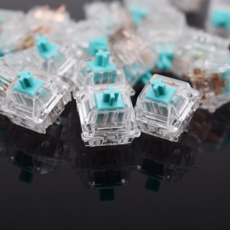 Механический переключатель клавиатуры Gateron axial Tiffany 67g индивидуальные линейные переключатели полностью прозрачные